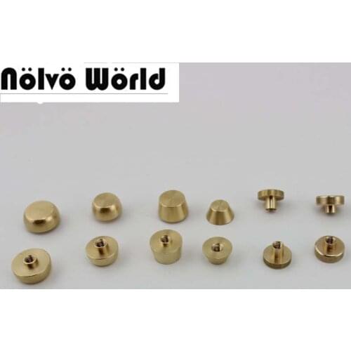 50pcs High Quality Copper Binding Screws Nail Rivets Leather Craft Belt Wallet Solid Screws DIY rivets accessories