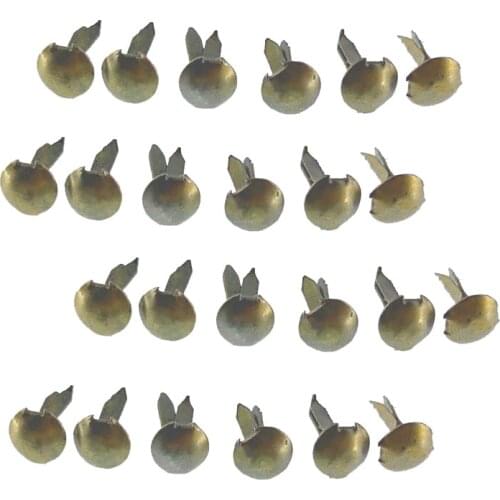 500Pcs Bronze Tone Iron Round Metal Mini Brads For Craft Scrapbooking Card Making DIY Rivets Embellishment 9x5mm
