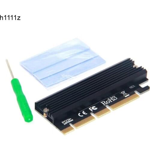 M.2 NVME Raiser PCIE to M2 Adapter PCI Express GEN3 High Speed Compatible PCIE X16 X8 X4 Slot LED Indicator for 2230-2280 M2 SSD