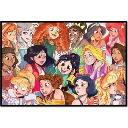 DIY 5D Diamond Painting Disney Princess Chinese Mulan Anna Diamond Embroidery Mosaic Rhinestone Art Home Decoration Gift