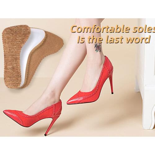 Shock-absorbing Insole Non-slip Insole Sandals Non-slip Mat Wear-resistant Sweat-absorbent Pad Cork Seven-point Pad High Quality