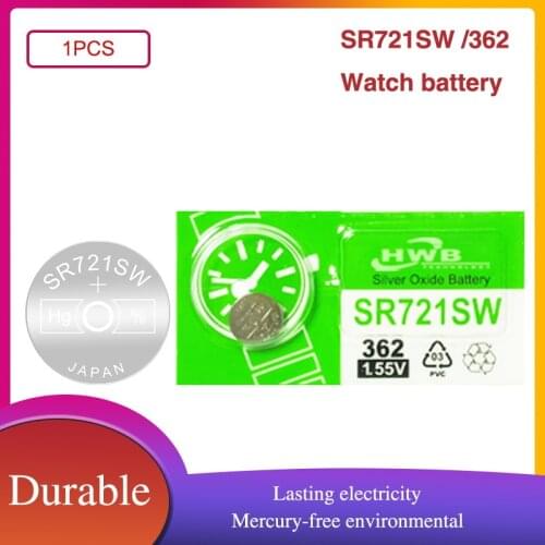 Silver Oxide Watch Battery 362 SR721SW 721 1.55V 100% original brand 362 721 battery