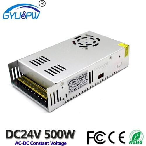 Small Volume Power Supply DC 12V 13.8V 15V 18V 24V 27V 28V 30V 32V 36V 42V 48V 60V 500W Transformers AC110V 220V To DC12V SMPS
