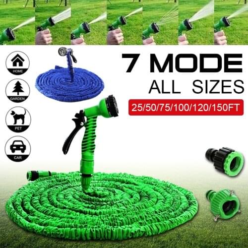 Flexible Garden Hose Car Washing Gardening Hose Multifunction Nozzle Spray Gun To Watering Car Garden Accessories 25ft