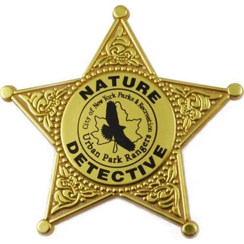 Custom NATURE DETECTIVE soft enamel pin,gold plated