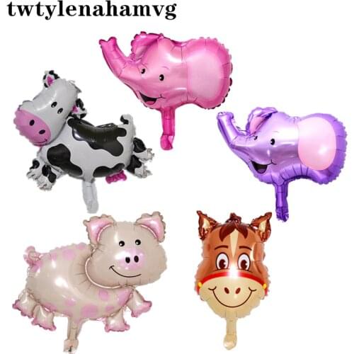 Pink Blue Unicorn Hand Stick Birthday Party Celebrates Festival Childrens Day Self-styled Balloon Wedding Happy Decorative Ball