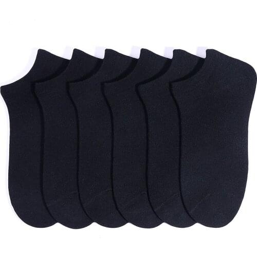 New 6 pairs=12pieces Men Socks Cotton Mens Short Socks Casual Breathable Black Ankle Sock Slippers Chausettes Homme Meias 2019