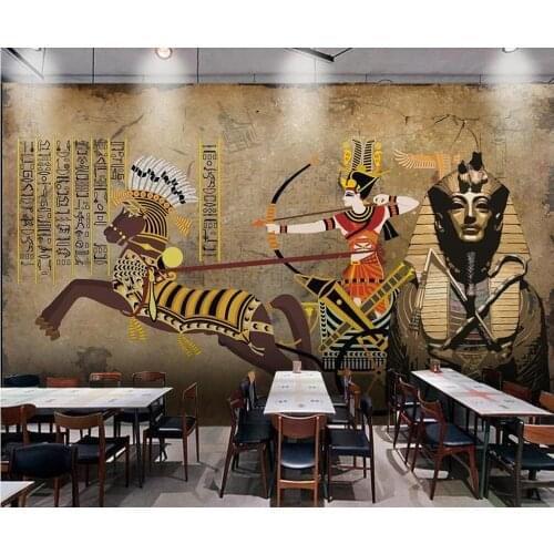 Custom 3D mural wallpaper vintage Egyptian series background wall decoration painting