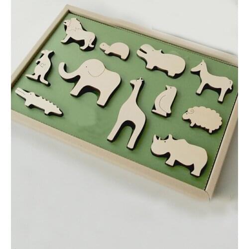 New 2021 Preschool Wooden Animal Wooden Educational Products Turkey Fast Shipping