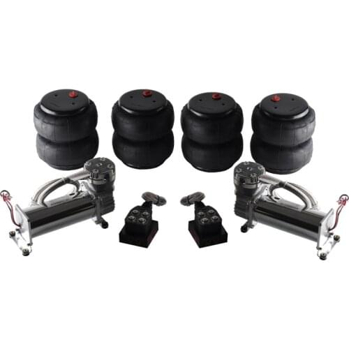 Air Ride suspension DC 12V 480c Air Suspension Compressor Port 1/2"npt 2600Ib Air Bags with air ride manifold solenoid valve