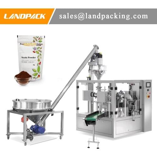 Reishi Powder Zipper Pouch Packing Machine Powder Doypack Filling And Capping Machine