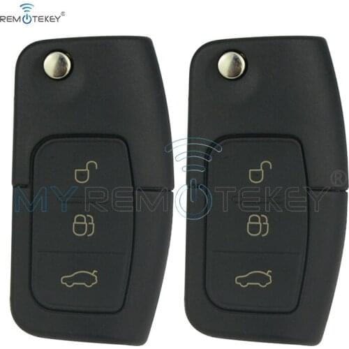 Remtekey 2pcs 3M5T 15K601 AB 3 button 433 Mhz ID63 Chip For Ford B-Max Fiesta Focus Galaxy Kuga S-Max 2008 2009 2010 2011