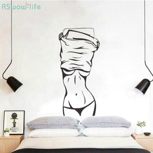 Sexy Girl Wall Painting Creativity European And American Living Room Decoration Background Stickers Wall Decoration Kitchen DIY