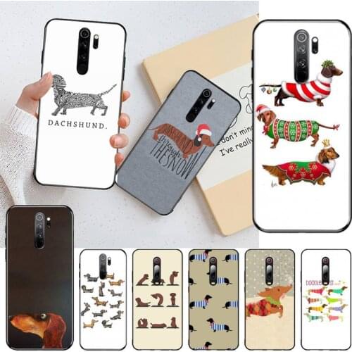 Dachshund Teckel Dackel Dog poster Custom Photo Soft Phone Case for Redmi Note 8 8A 8T 7 6 6A 5 5A 4 4X 4A Go Pro