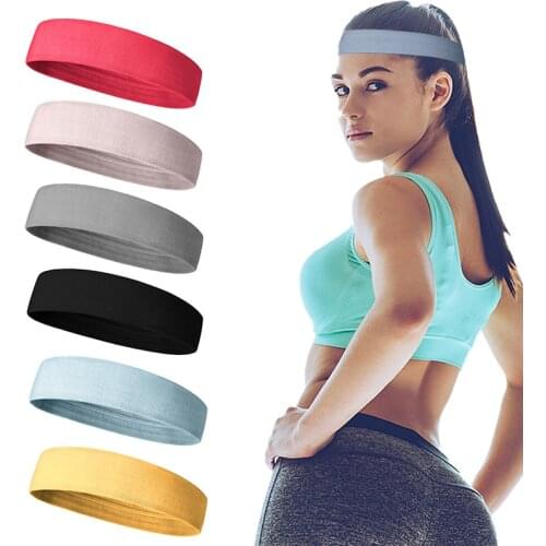 Sports Gym Headband Elastic Sweatband Anti-Slip Women Men Breathable Basketball Fitness Yoga Volleyball Cycling Hair Band Head