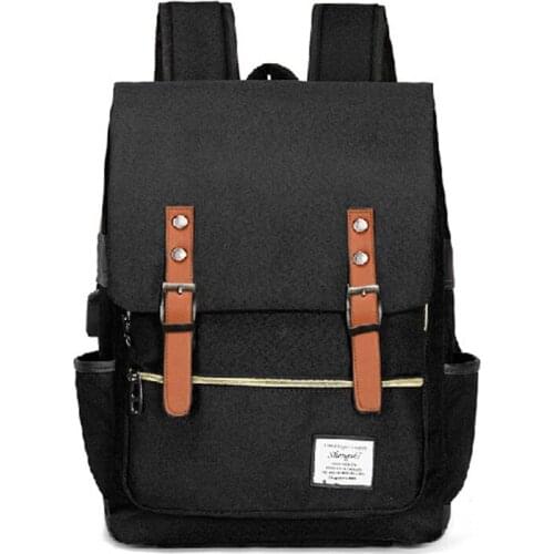 Unisex 4 Colors Canvas Backpack School Rucksack Men Backpacks Women Travel Shoulder Bagpack Teenagers Laptop Back Pack