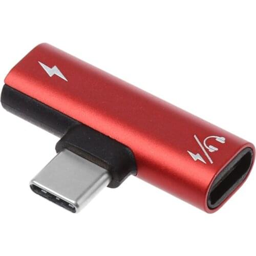 USB C Type C Male to Dual Type C Female Earphone Charge Adapter Cable AUX Audio For Xiaomi Mi 6 6x Huawei P20 Mate 20/10 Pro