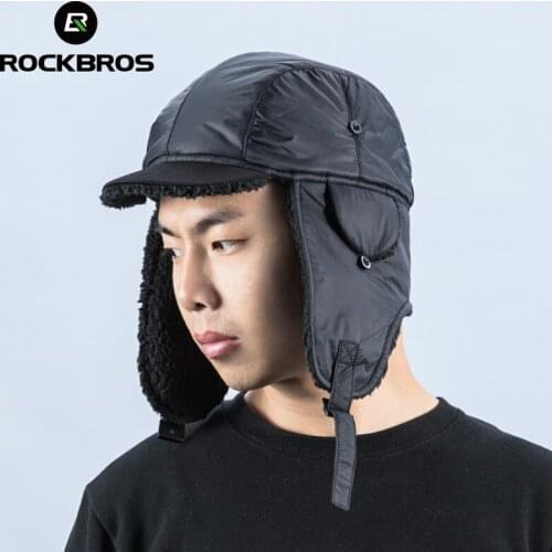 ROCKBROS Bike Cap Fleece Winter Warm Hat MTB Road Bike Outdoor Sport Cap Thermal Protection Headwear Cycling Equipment Unisex