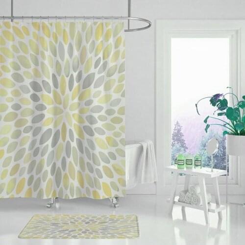 Waterproof shower curtain plant design bathroom screen curtain home decoration bathroom products