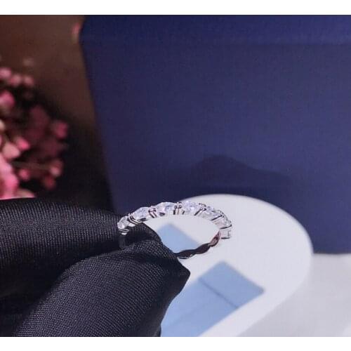 High Quality Handmade Engagement Wedding Hot Band ring Pear Cut 5A Zircon CZ 925 Sterling Silver Rings For Women Jewelry