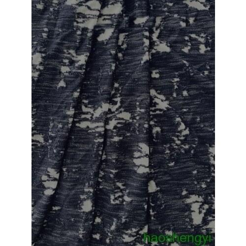 High-quality navy blue fashion knitted fabric,Spring and autumn jacket sewing materials,Patchwork cloth