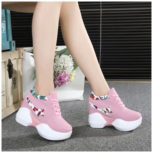 2019 Spring Autumn Women Casual Shoes Comfortable Platform Woman Sneakers Ladies Trainers Chaussure Femme Tenis Feminino 10CM