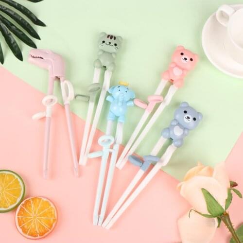 1Pair Cute Cat Chopstick Learning Training Chopsticks Multi Color Cat Kid Children Chopstick Learner Gifts Kitchen Accessories