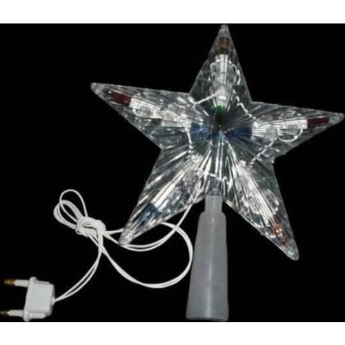 1 pcs Hogar Paradise Color Changing Xmas Christmas Tree Topper Star Shiny Rotating Light Party LED Lamp Decoration