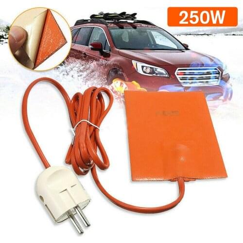 250W 220V 9x13cm Engine Oil Tank Silicone Heater Pad Universal Fuel Tank Water Tank Rubber Heating Mat Warming Accessories