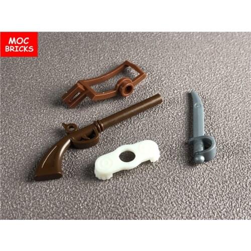 5sets/lot MOC Bricks Pirate soldier Weapon set 2561 Building Blocks DIY Toys for children Xmas gifts
