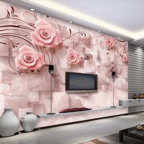 Beibehang Custom wallpaper 3d mural marble super beautiful romantic living room embossed TV wall papers home decor 3d wallpaper