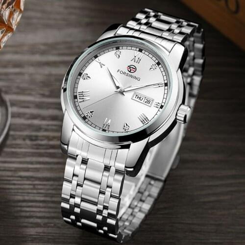 Fashion 4125 Stainless Steel Skeleton Watch Automatic Mechanical Watch For Diamond Watches Casual Men Wristwatches