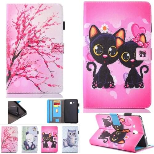 2016 Tab a6 7.0 Case For Samsung Galaxy Tab A 7.0 T280 T285 SM-T285 Case Fashion Cat children Tablet Cover Silicon Leather+pen