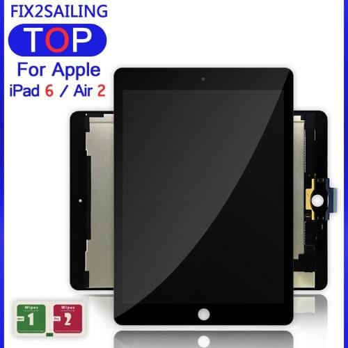 For Apple iPad 6 Air 2 A1567 A1566 9.7'' 100% AAA+ Grade LCD Display Touch Screen Digitizer Assembly Replacement 9.7"