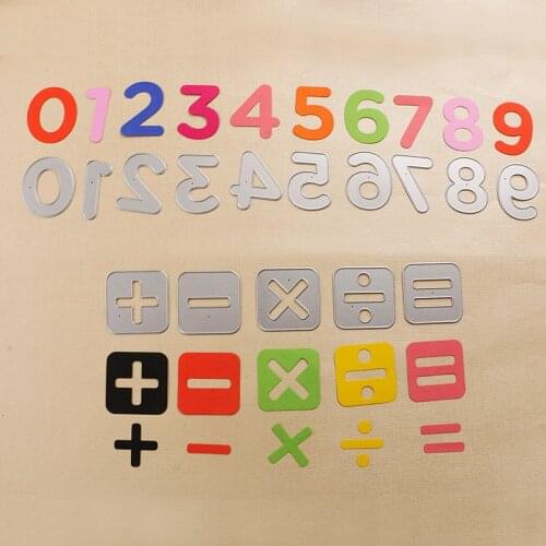 DUOFEN METAL CUTTING DIES math numbers and operational sign stencil for DIY papercraft projects Scrapbook Paper Album