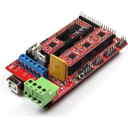 Geeetech RepRap RAMPS1.4 Shield+4x A4988 Stepper Driver Pololu A4988 for 3D Printer Prusa Mendel Free Shipping