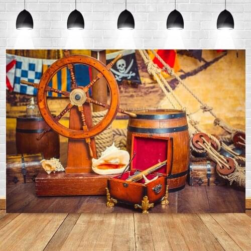 Yeele Birthday Photocall Pirate Ship Aboard Child Photography Backdrop Personalized Photographic Backgrounds For Photo Studio
