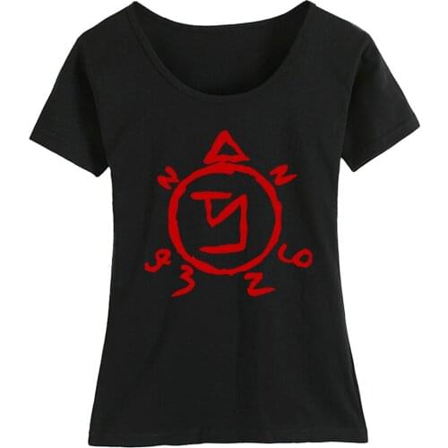 Angel Banish Winchester Devils Trap Purgatory Symbols Sigil Cotton Girl Woman Short Sleeve T Shirt Summer ZIIART