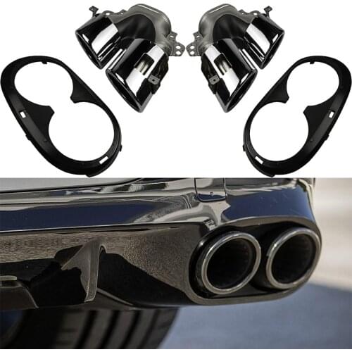 Rear Bumper Turbo Muffler Exhaust Tips Pipe 4 Exits For Mercedes Benz W177 A35 C118 CLA35 X247 GLB35 A45S AMG Refitting 2020