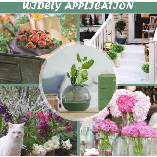 Hot Floral Foam 15 PCS Round Dry Floral Foam Blocks Green Styrofoam Blocks for Artificial Flowers Great for Flower