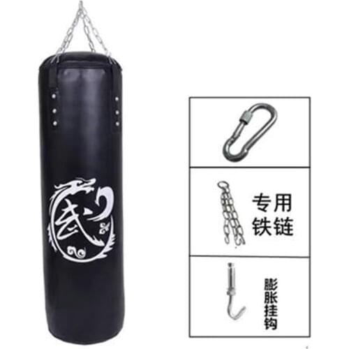 PU leather Empty Boxing bag Hanging Sanda Punching Sandbag Muay Thai Sand Bag