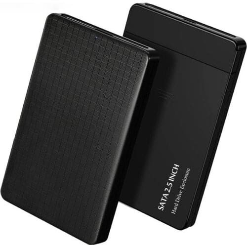 2.5 Inch SATA Hard Disk Box Usb3.0 Mobile Hard Disk Box SSD Sliding Cover Installation Grid Texture Mobile Hard Disk Box