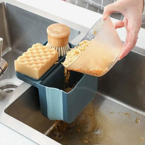Multifunctional Kitchen Sink Storage Rack Vegetable Fruit Washing Bowl Sponge Holder Corner Organizer Creative Hang Drain Basket