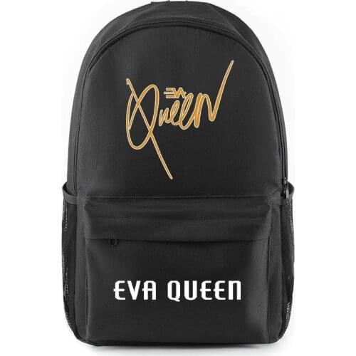 Eva queen Fashion Oxford Cloth Shoulder Backpack Printed Multi Zipper Pack Casual Girls Student School Bag