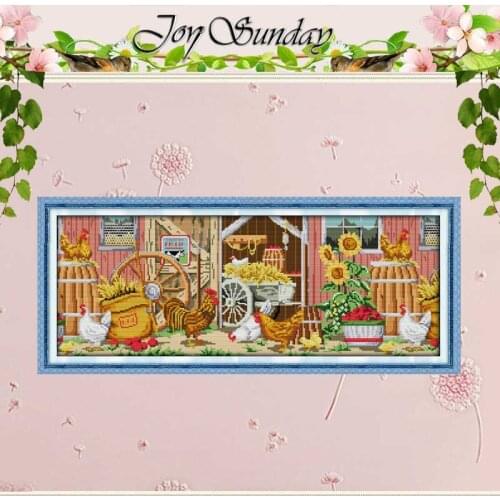 Farmhouse Patterns Counted Cross Stitch 11CT 14CT Cross Stitch Set Wholesale Scenery Cross-stitch Kits Embroidery Needlework