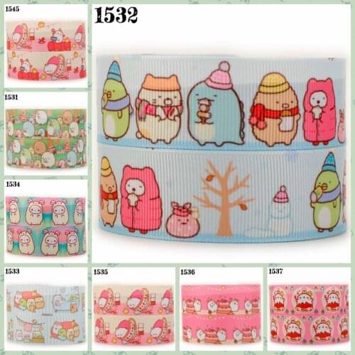 New 50 yards cartoon sumikko gurashi pattern ribbon printed grosgrain ribbons free shipping