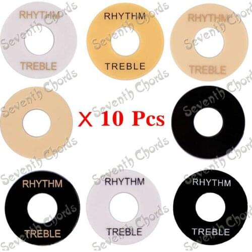 10 Pcs Plastic Toggle Switch Plate Selector Cover Marker Washer Rythm/treble Ring for LP Electric Guitar Replacement