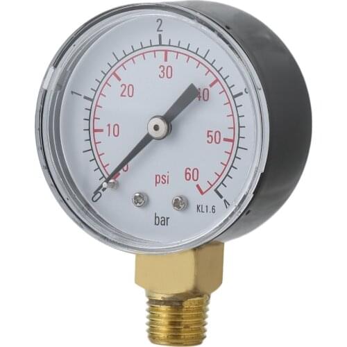 Vacuum Manometer Mini Dial Portable Dual Scale Dial Gauge 1/4" NPT -30HG/0PS Vacuum Pressure Meter 2" Dial Digital Display Gauge