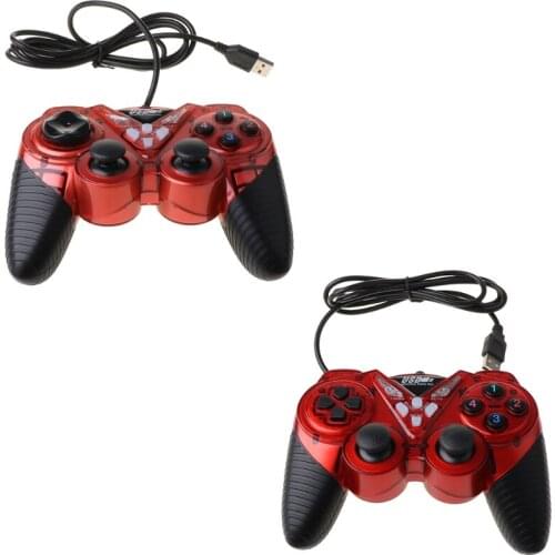 Wired USB Game Controller for PC Computer Vibration Joystick Gamepads for Laptop