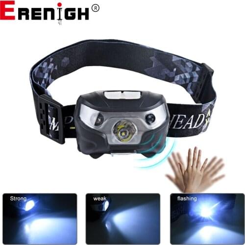 LED 3 Modes 500ML Headlamp Waterproof Motion Sensor Mini Head Lights Lamp For Camping Fishiing Flashlight Emergency Lighting
